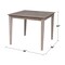 International Concepts Square Solid Wood Top Table, Dining Height, Washed Gray Taupe, 36 W, 36 L, 30 in H, Wood K09-3636-30S - alternate 6